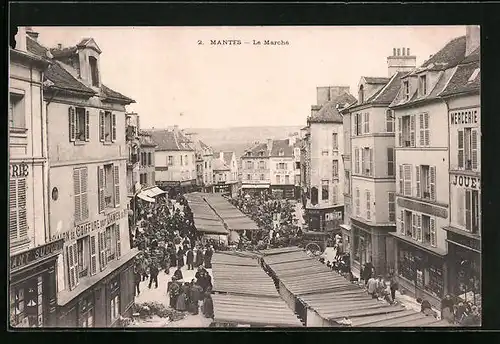 AK Mantes-sur-Seine, Le Marché