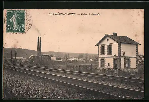 AK Bonnières-sur-Seine, Usine a Petrole