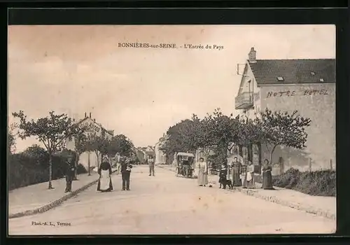 AK Bonnières-sur-Seine, L`Entrée du Pays