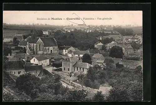 AK Guerville, Panorama, Vue générale