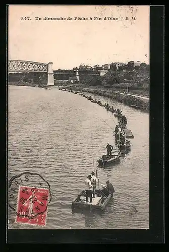 AK Fin-d`Oise, Un dimanche de Peche