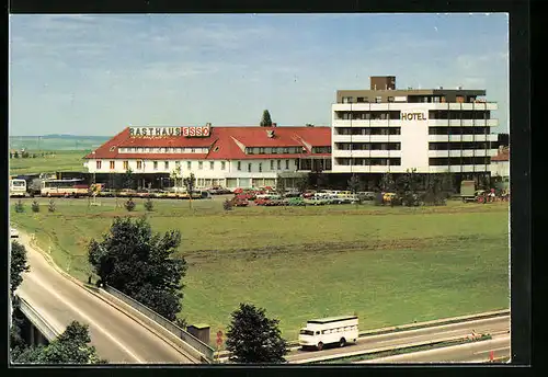 AK Hotel und Rasthaus Seligweiler bei Ulm aus der Ferne