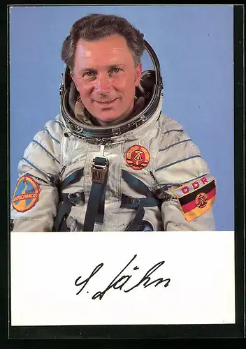 AK Gemeinsamer Kosmosflug der UdSSR und der DDR, Sigmund Jähn im Kosmonautenanzug