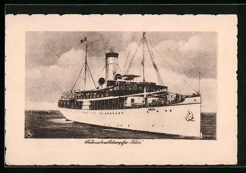 Künstler-AK Salon-Schnelldampfer Odin auf hoher See