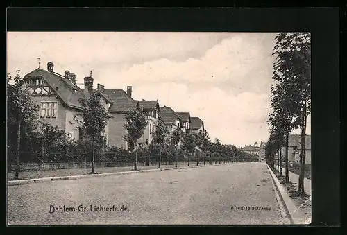 AK Berlin-Dahlem, Altensteinstrasse mit Bäumen