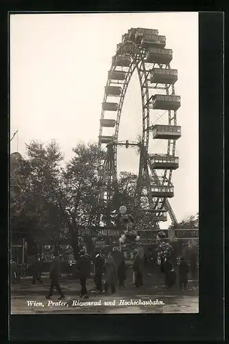 AK Riesenrad und Hoschaubahn, Wiener Prater