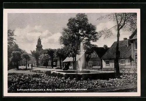 AK Frauenwald a. Rstg., Anlagen mit Springbrunnen