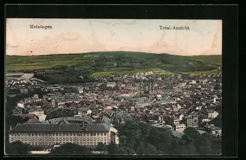 AK Meiningen, Totalansicht aus der Vogelschau