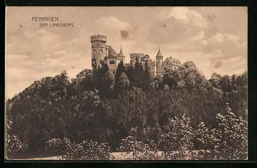 AK Meiningen, Blick auf das Schloss Landsberg