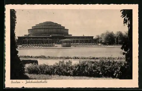 AK Breslau, Blick auf die Jahrhunderthalle
