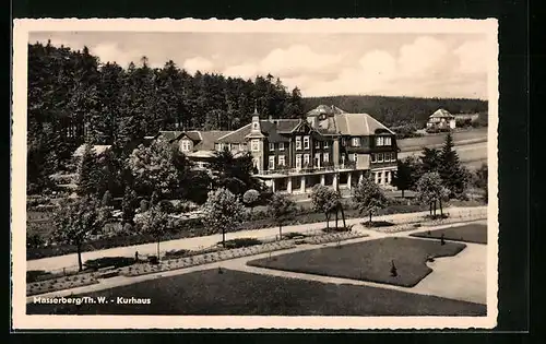 AK Masserberg /Thür., Grünanlagen am Kurhaus