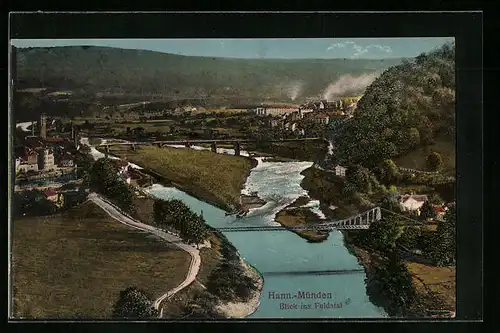 AK Hann.-Münden, Blick ins Fuldatal