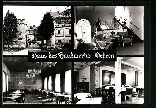 AK Gehren / Walddrehna, Haus des Handwerks mit Speisesaal