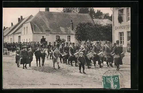 AK Sissone, Arrivée du Régiment