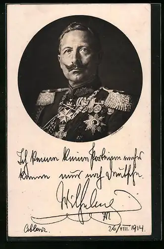 AK Kaiser Wilhelm II. kennt keine Parteien mehr...