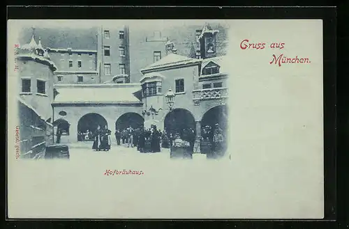 AK München, Hofbräuhaus im Winter