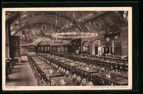 AK München, Hofbräuhaus, Festsaal