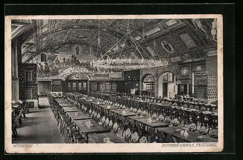 AK München, Hofbräuhaus, Festsaal