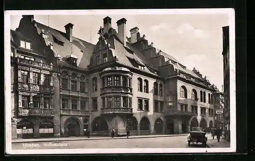 AK München, Strasse am Hofbräuhaus