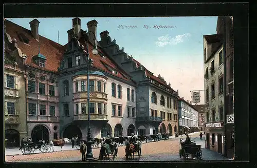 AK München, Strasse am Hofbräuhaus