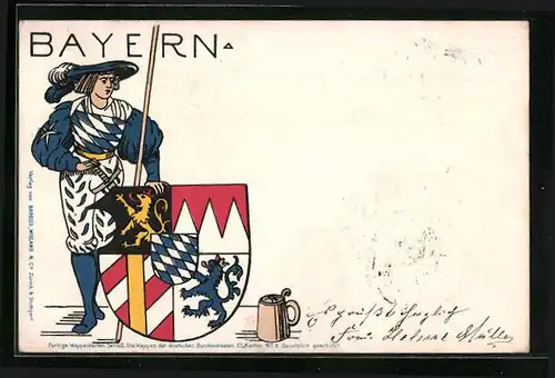 AK Wappen von Bayern