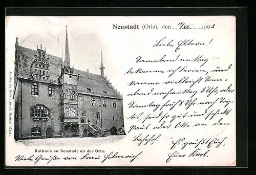AK Neustadt /Orla, Rathaus