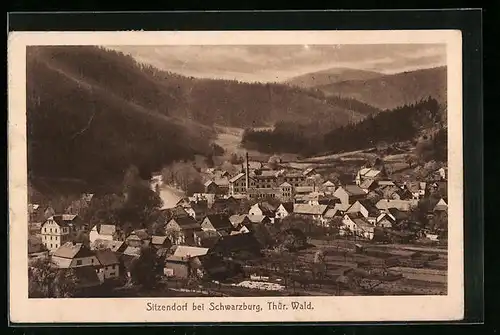 AK Sitzendorf bei Schwarzburg /Thür. Wald, Teilansicht