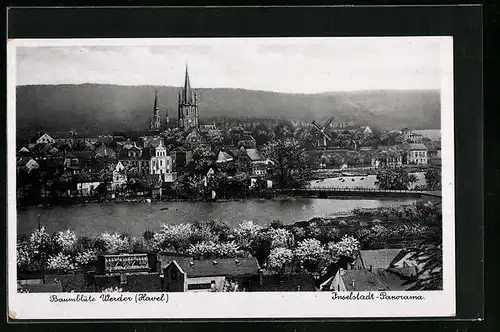 AK Werder /Havel, Baumblüte, Inselstadt-Panorama