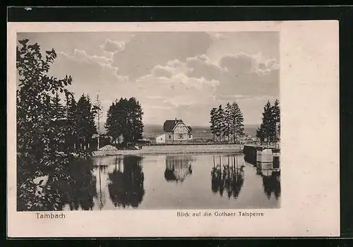 AK Tambach, Blick auf die Gothaer Talsperre