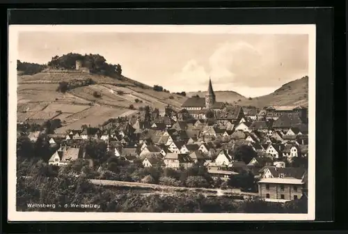 AK Weinsberg a. d. Weibertreu, Ortsansicht mit Feldern