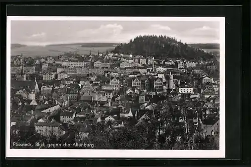 AK Pössneck, Blick gegen die Altenburg