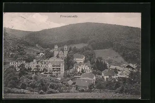 AK Frauenalb, Totalansicht mit Kirche