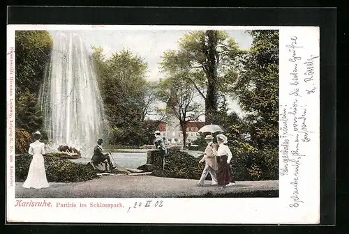 AK Karlsruhe, Partie im Schlosspark