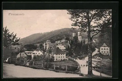 AK Frauenalb, Blick zum Kloster