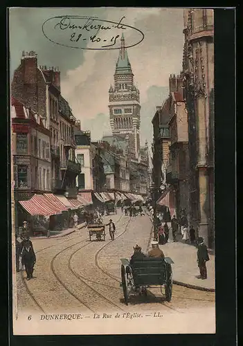 AK Dunkerque, La Rue de l`Eglise