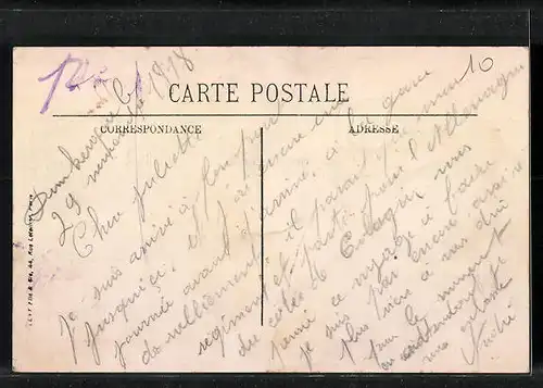 AK Dunkerque, Place de la République, Strassenbahn