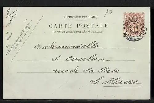 AK Angers, Le Théâtre, Strassenbahn