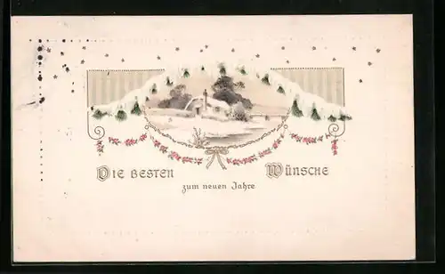 AK Haus im Schnee, Neujahr