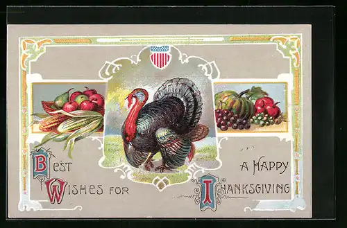 AK Truthahn und Früchte des Herbstes, Thanksgiving