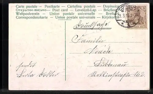 AK Osterküken dösen im Korb