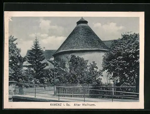 AK Kamenz /Sa., Alter Wallturm