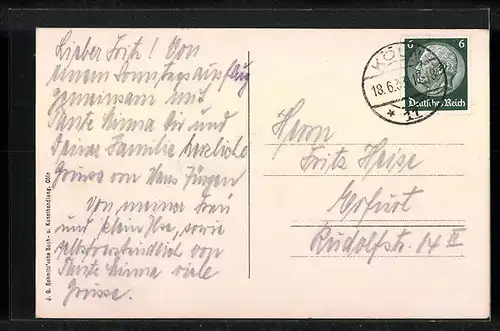 AK Cöln a. Rh., Dom und St. Martin-Kirche