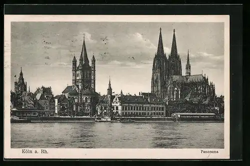AK Köln a. Rhein, Panorama mit Dom