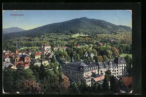 AK Badenweiler, Ortsansicht aus der Vogelschau