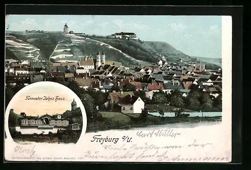 AK Freyburg a. U., Ortsansicht, Turnvater-Jahns-Haus Frontansicht
