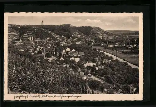 AK Freyburg a. U., Totalansicht mit Fluss