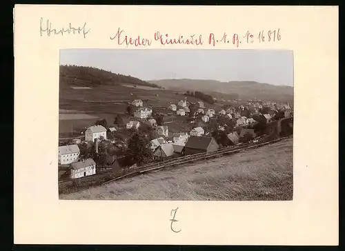 Fotografie Brück & Sohn Meissen, Ansicht Nieder Einsiedel, Ortsansicht mit Hanglage