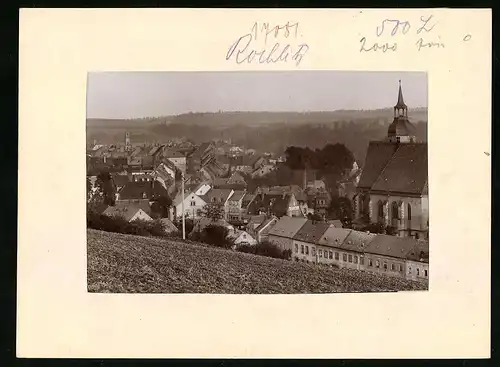 Fotografie Brück & Sohn Meissen, Ansicht Rochlitz, Ortschaft vom Sandberge gesehen