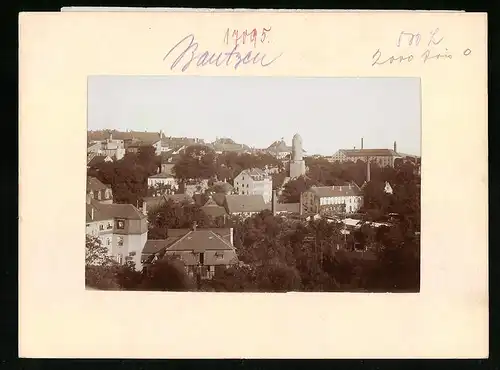 Fotografie Brück & Sohn Meissen, Ansicht Bautzen, Stadtansicht mit Fabrikgebäude