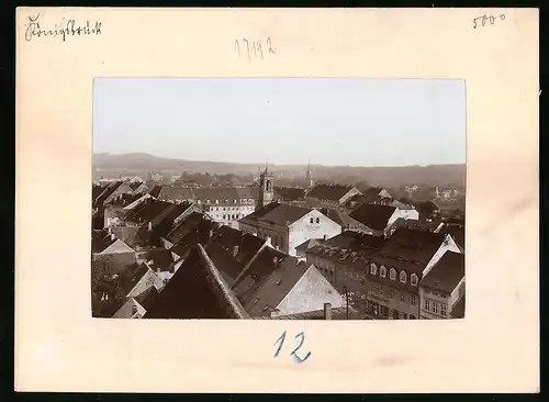 Fotografie Brück & Sohn Meissen, Ansicht Königsbrück, Blick vom Kirchturm über den Ort
